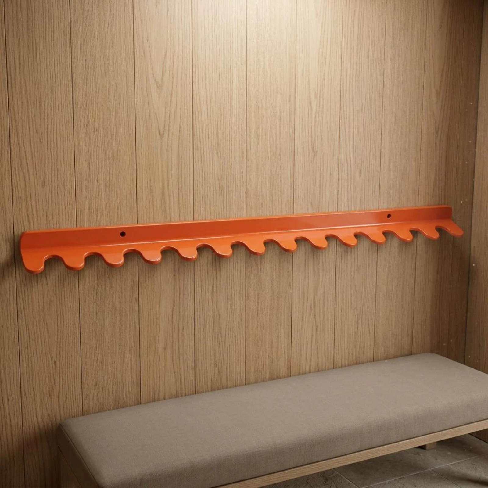 Golf Club Wall Rack Metal Golf Club Storage Stand Vertical Slot Rack Mounted with Holes for Garage - view 2