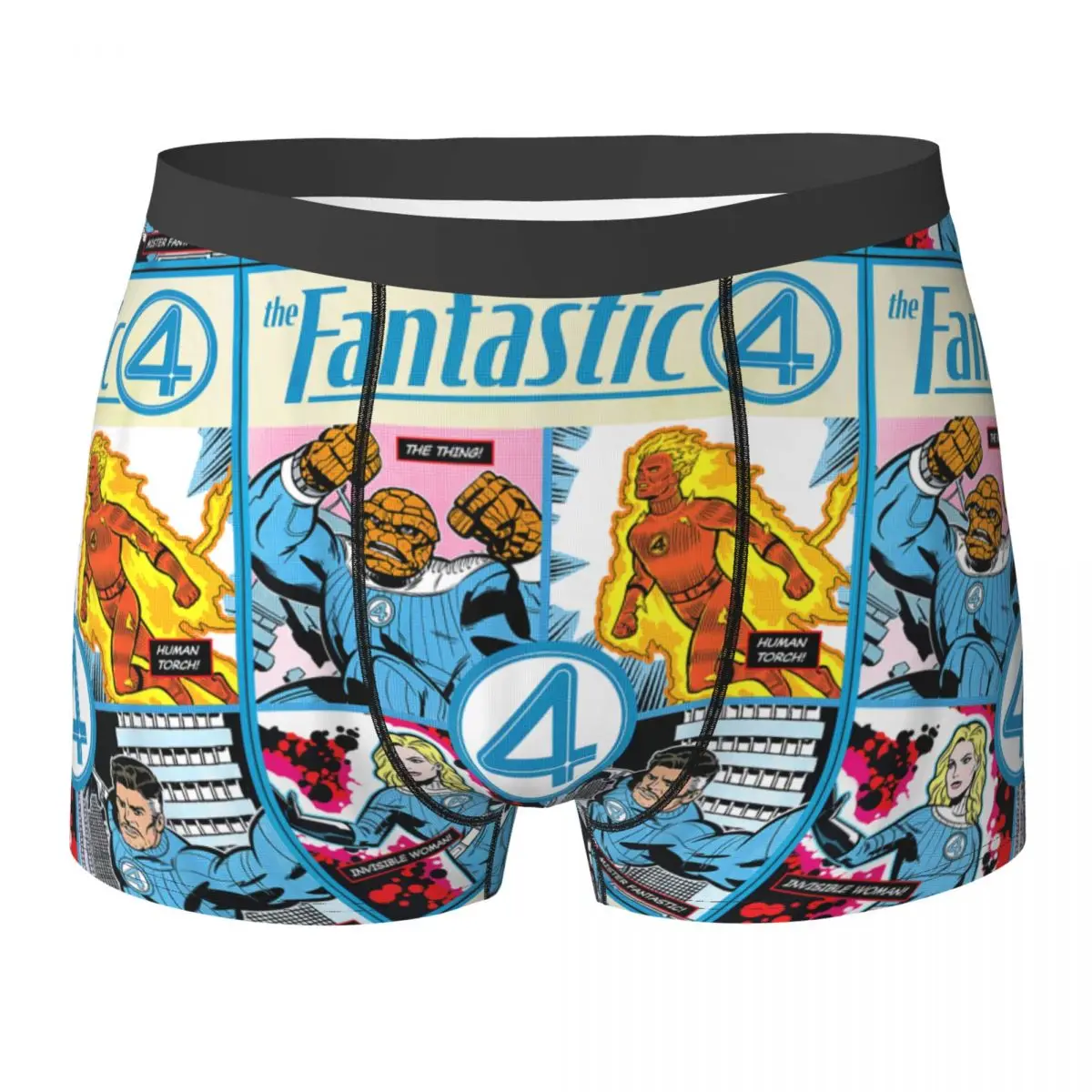

The Fantastic Four- First Steps Comic Cover Underwear Comfortable Panties Shorts Briefs For Male 3D Pouch Plus Size Boxershorts