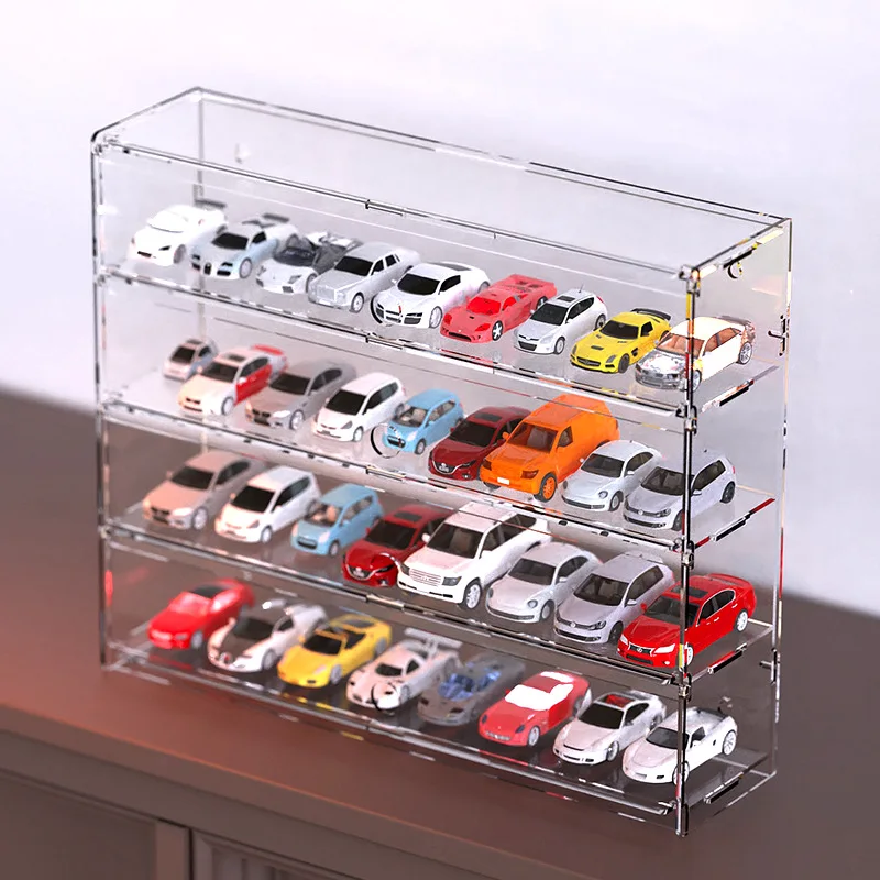 

Toy Car Storage Cabinet Clear Acrylic Model Rack Parking Space Display Car Desktop Display Box Sports Car Multi-Layer Children