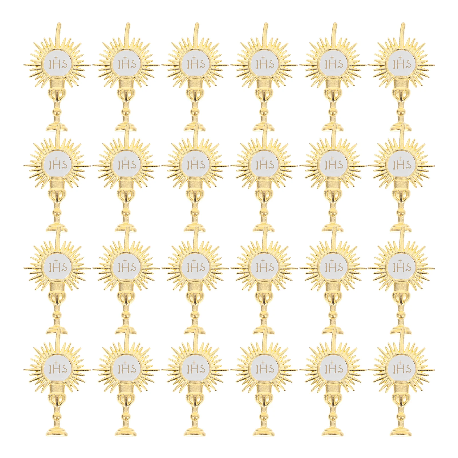 

24pcs Holy Light Decorations 1 75 Inch Plastic Religion Party Supplies Vintage naments Cake Toppers Church Festivals Bible