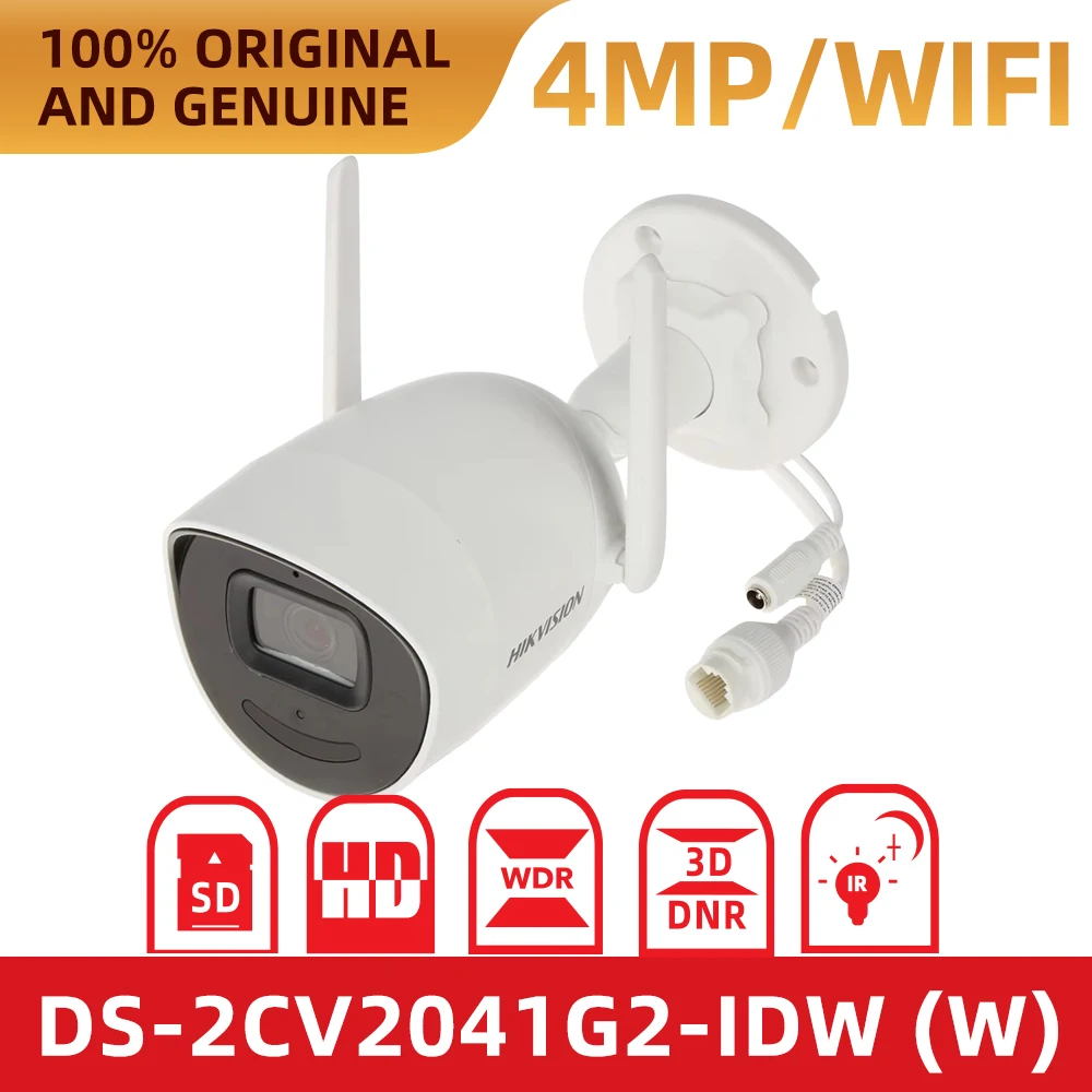 

Hikvision DS-2CV2041G2-IDW 4MP WiFi IP Camera Outdoor IP66 Waterproof Two-way Audio IR Night Vision Motion Detection Home