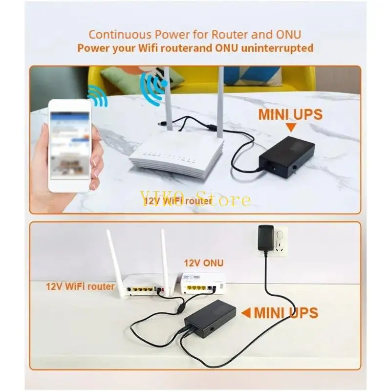 K32C High Capacity 7800mAh 12V 8A Uninterruptible Power Supply Backup for Router