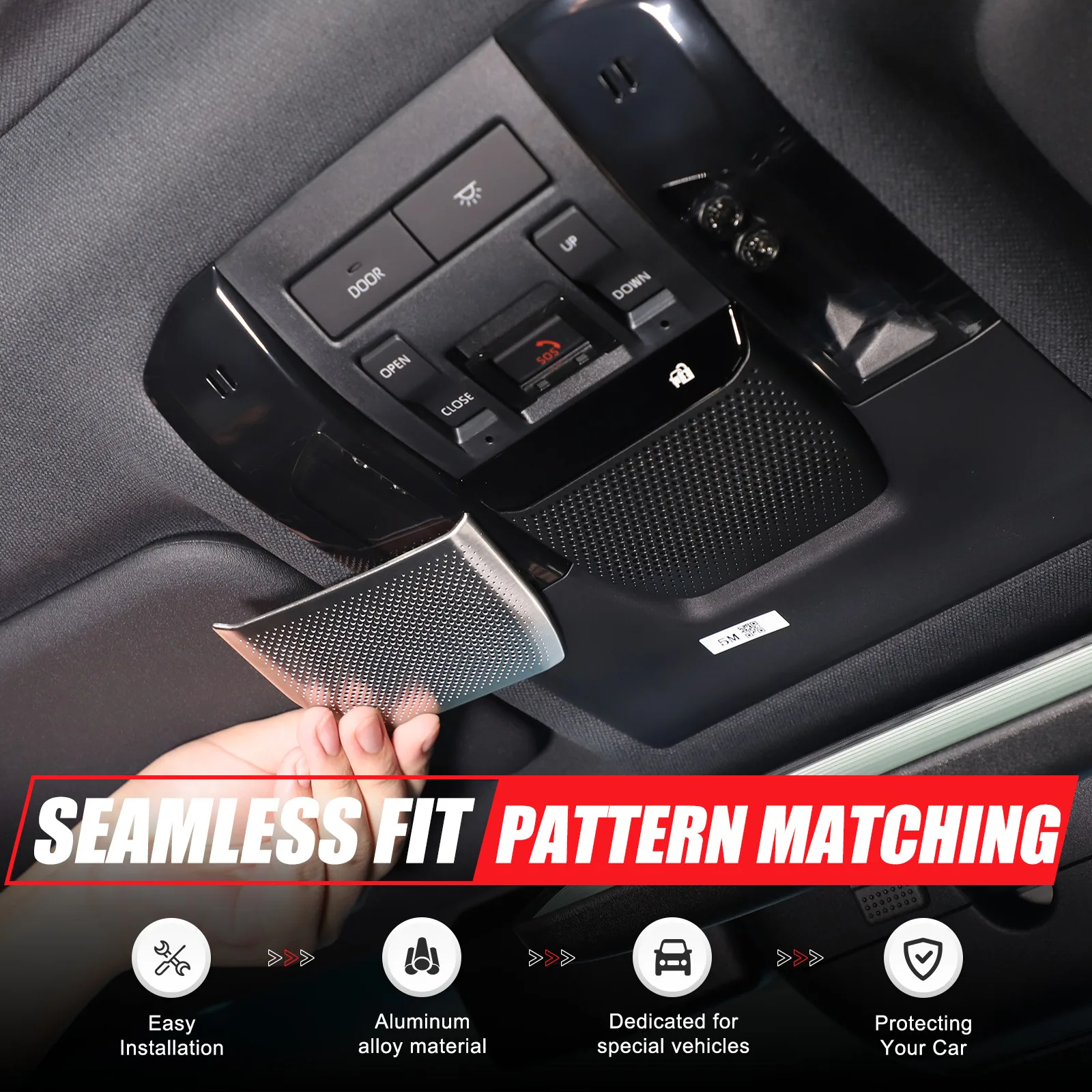 

For Toyota Land Cruiser LC250 Front Reading Lamp Speaker Decoration Cover Mesh Interior Accessories For Lexus GX550 2024-2025