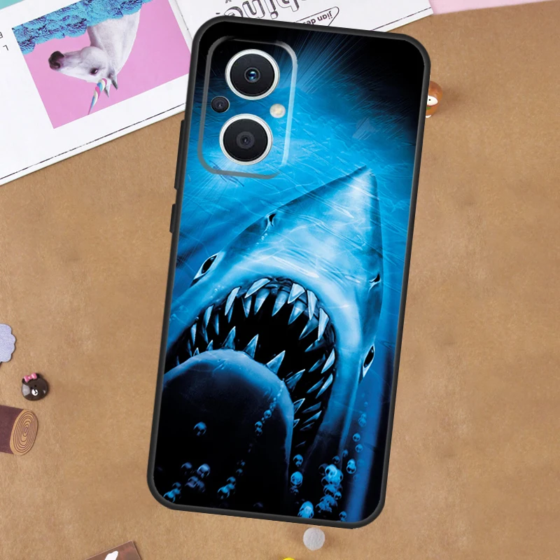 Jaws 1975 Movie Poster Case For OPPO Reno 8T 4Z 5Z 11F 8 10 11 Pro 5 6 7 Lite OPPO Find X6 Pro X2 X3 X5 Lite Cover