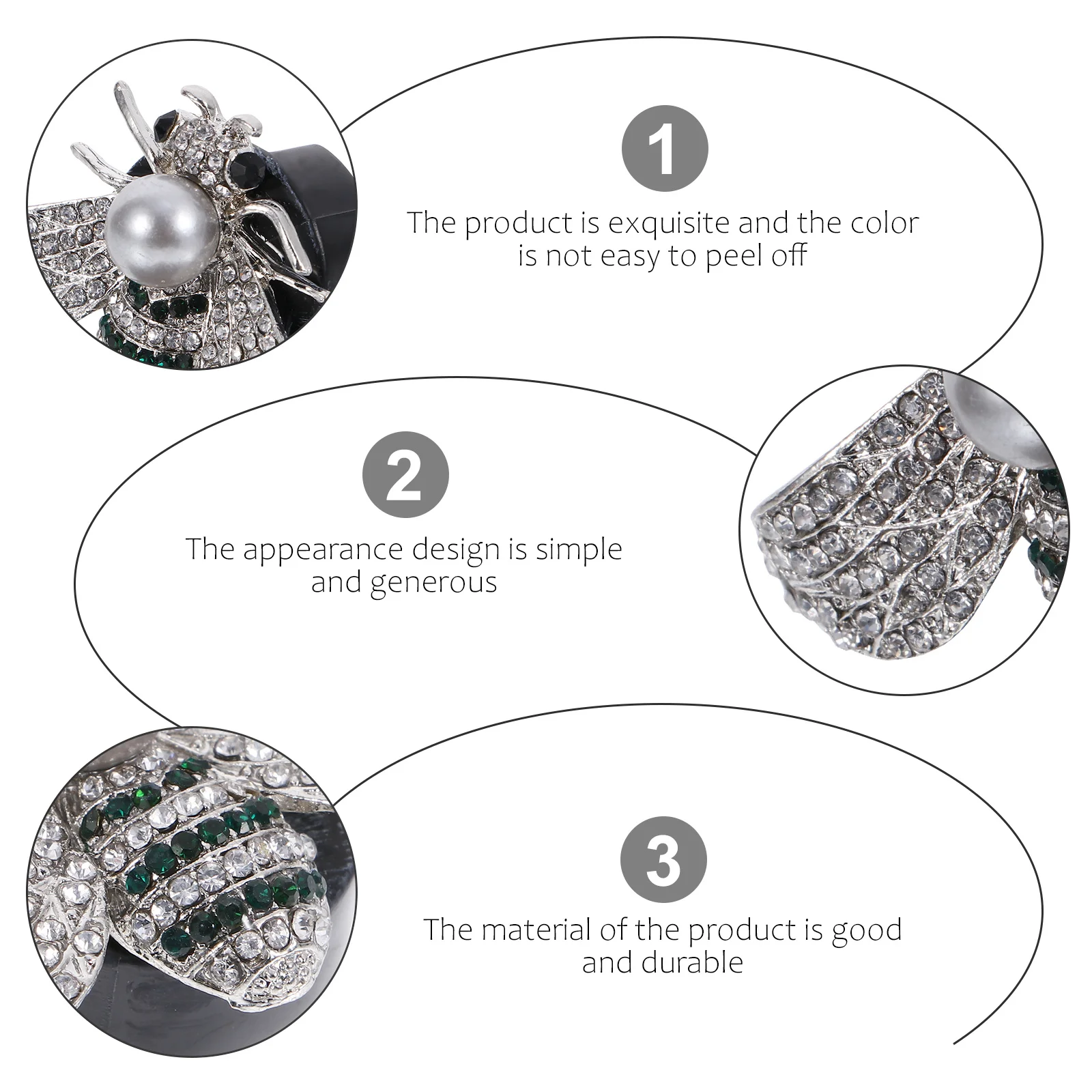 

1Set Car Bee Vent Clip Rhinestone Pearl Alloy Aromatherapy Diffuser Auto Charm Car Air Freshener Vent Clip Office Home Decor