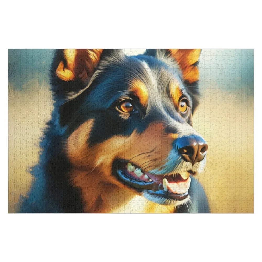 

Cute Australian Kelpie Painting Jigsaw Puzzle Children Personalized Photo Gift Customized Kids Gift Custom Gift Puzzle