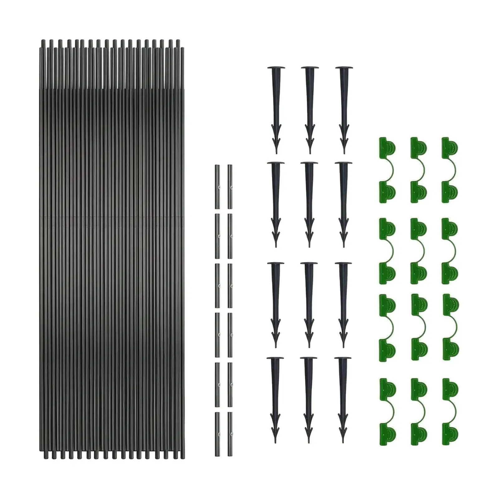 Garden Equipment Crop Protection Net Hoop Kit Bendable Support Rods Metal Stakes Fastening Clips for Raised Bed Flower Border