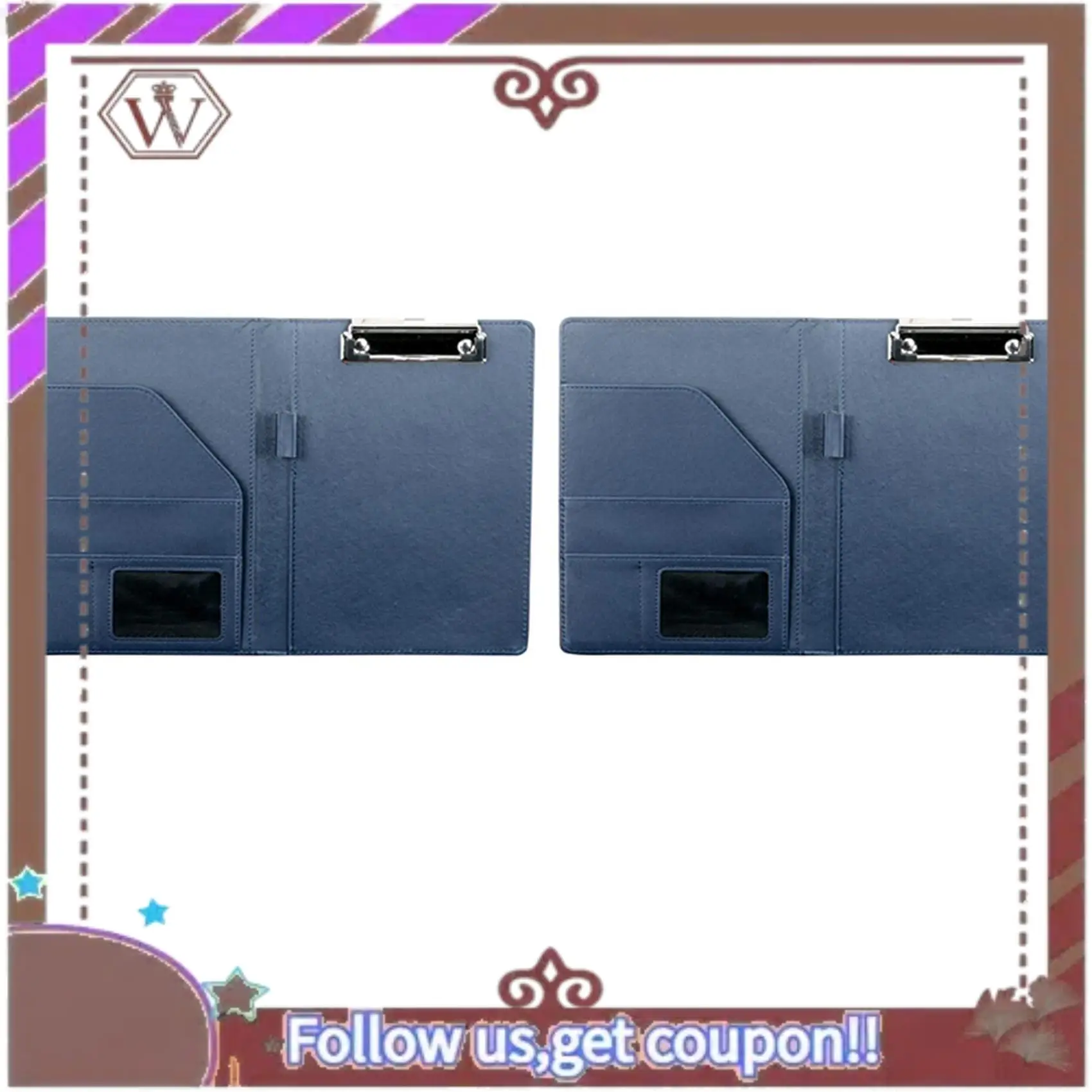 ABBG-2X A5 Documententas Bestandsmap Klembord Zakelijk Kantoor Financiële Schoolbenodigdheden (Blauw)