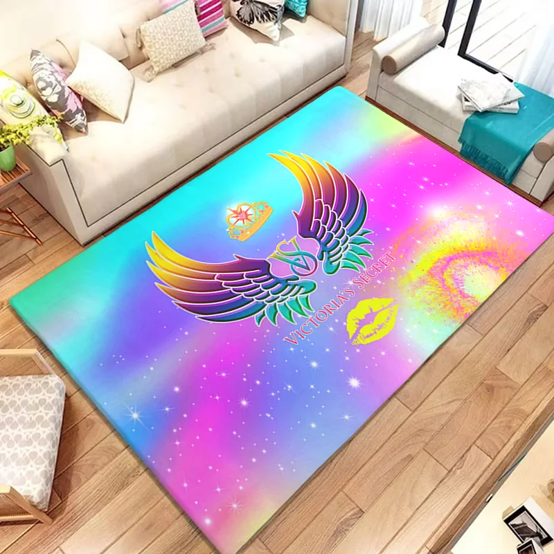 Rainbow Mermaid Large Carpet Beauty Lips Floor Mat V-Victoria’s S-Secret Bath Mat Kitchen Shower Rug Foot Doormat Anti-slip New