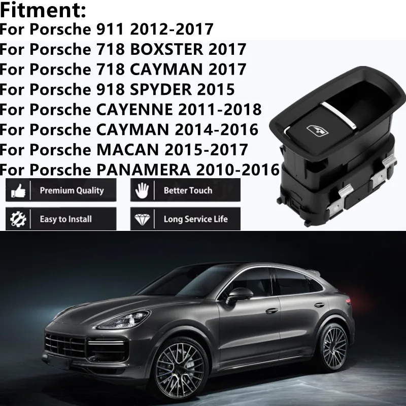 Electric Power Passenger Side Window Switch Button For Porsche Cayenne Macan Panamera 911 918 Boxster 7PP959855C 7PP959855B