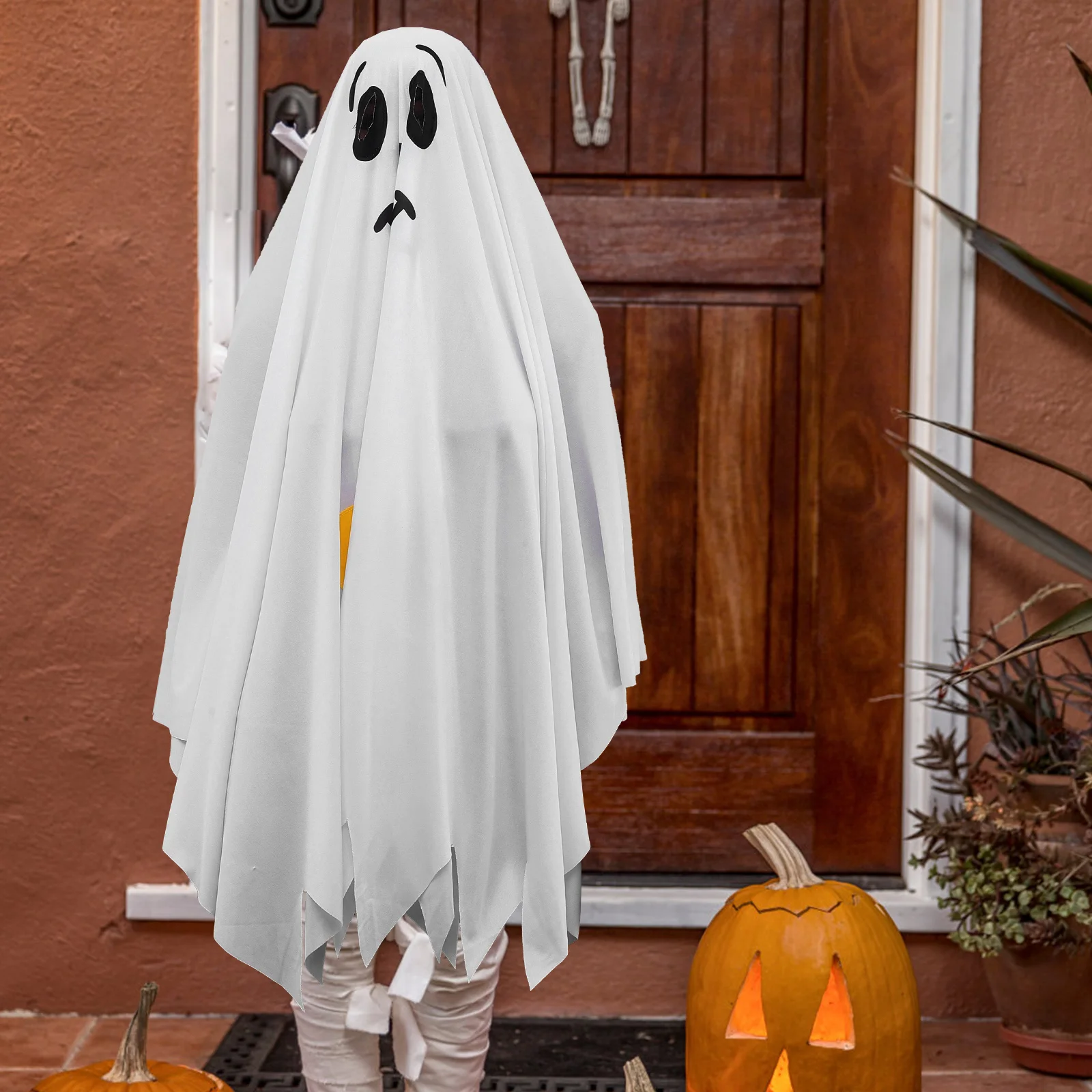 

Ghost Cloak Halloween Costume Polyester Hooded Role Kids Fancy Dress Costume Play Cosplay Party Children Stage Performance