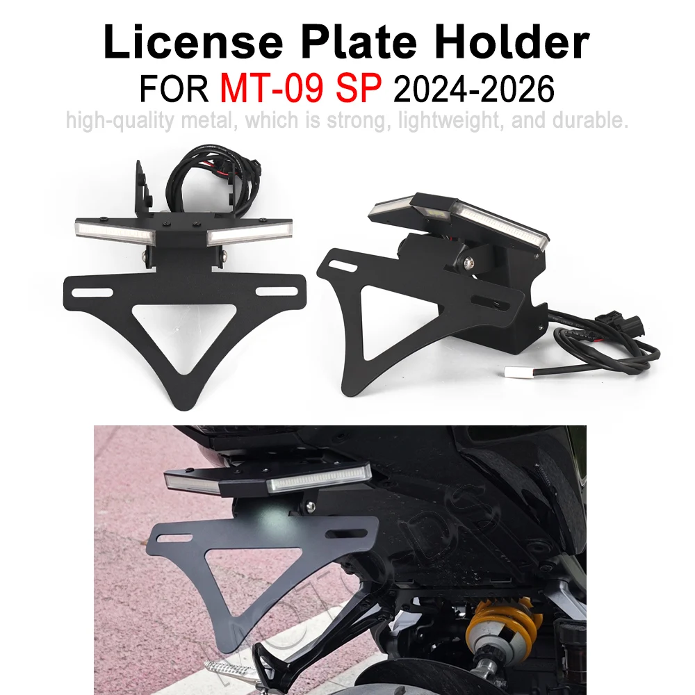 New license plate holder turn signal integrated license plate holder short tail For Yamaha MT-09 SP MT09 2024-2026