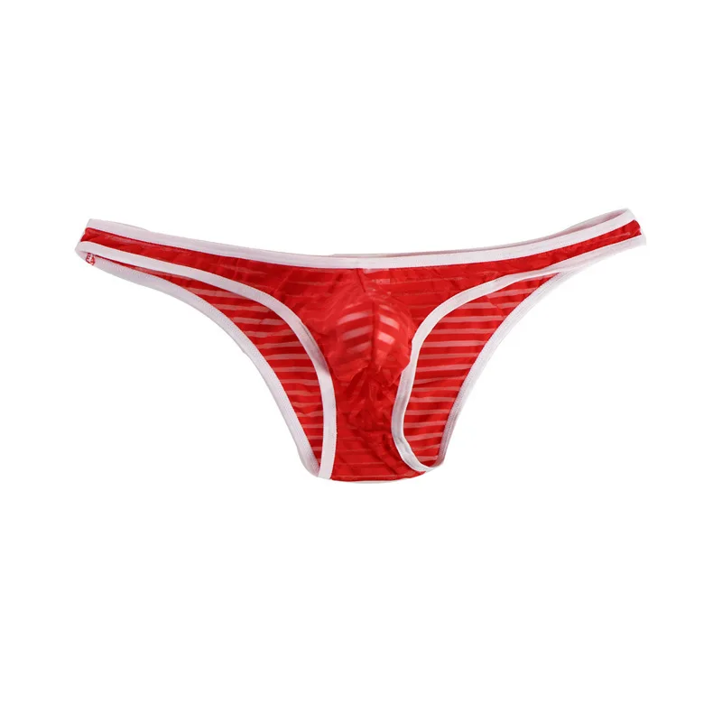 Boys U Convex Pouch Underwear for Men Micro Bikini Briefs Pants Transparent Half Wrapped Buttocks Narrow Edges Homme Sexy Tangas