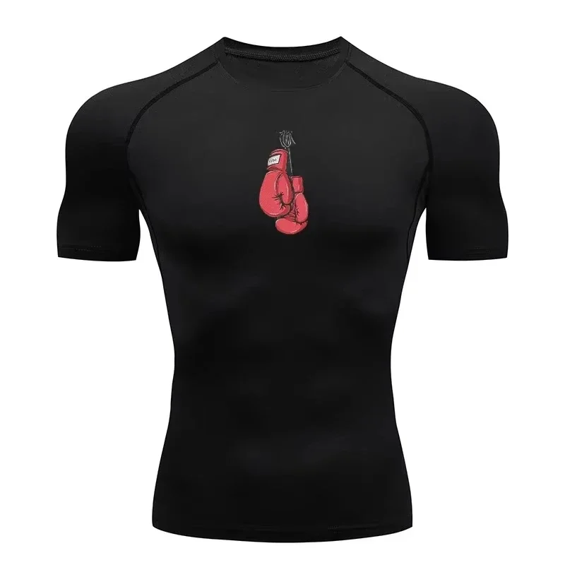 Sport-Box-Fitness-Kleidung für Herren, schnell trocknende Kleidung für das Fitnesstraining, kurzärmeliges Outdoor-Jogging-Shirt, S-3XL