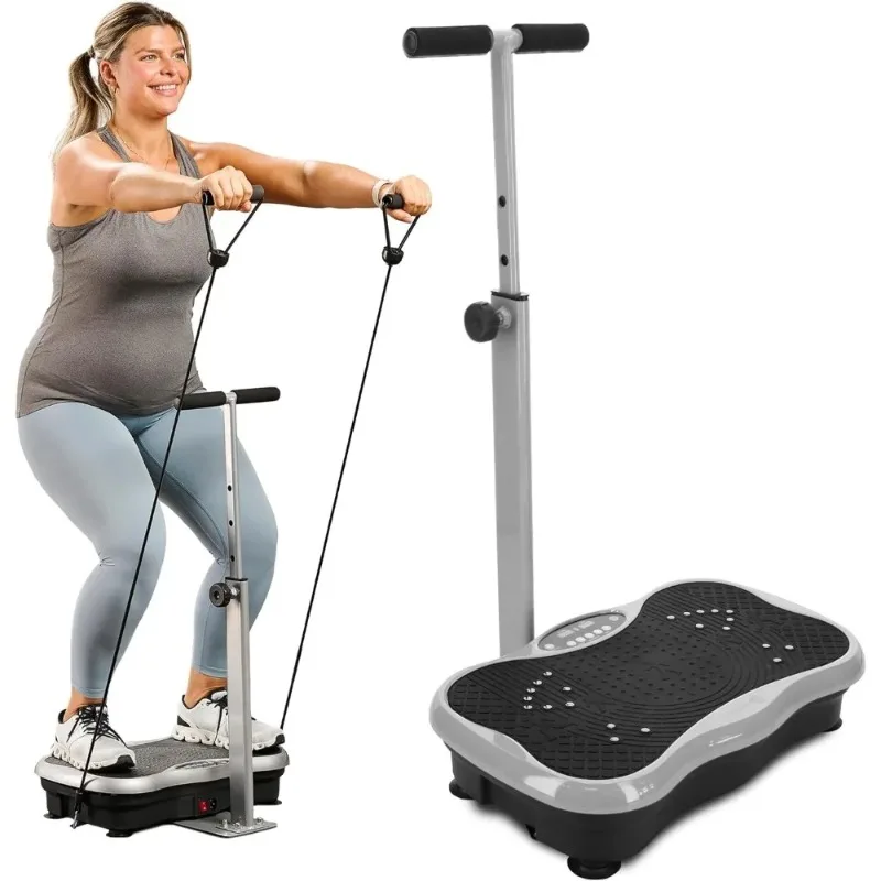 【2026】Lifepro TrimLite Vibration Plate Exercise Machine with Handlebars – Whole Body Vibration Platform for Lymphatic Drainage &