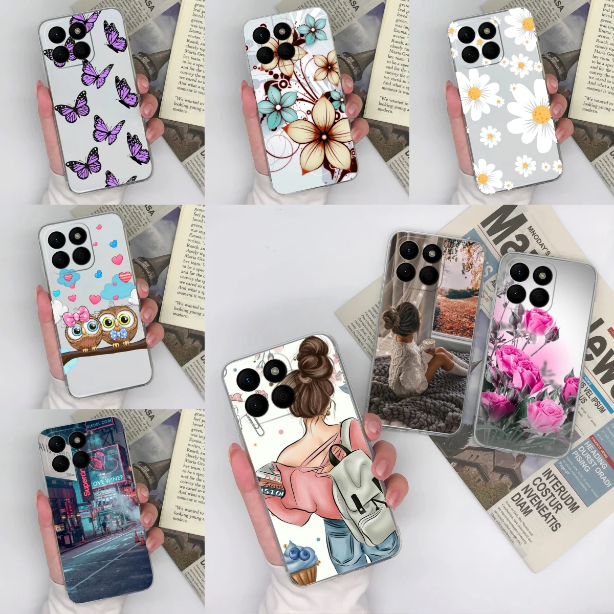 For Honor X8b Phone Cover Soft Clear Fashion Pretty Pattern Protective Silicone Phone Case Shell For HonorX8b Funda Coque Bumper