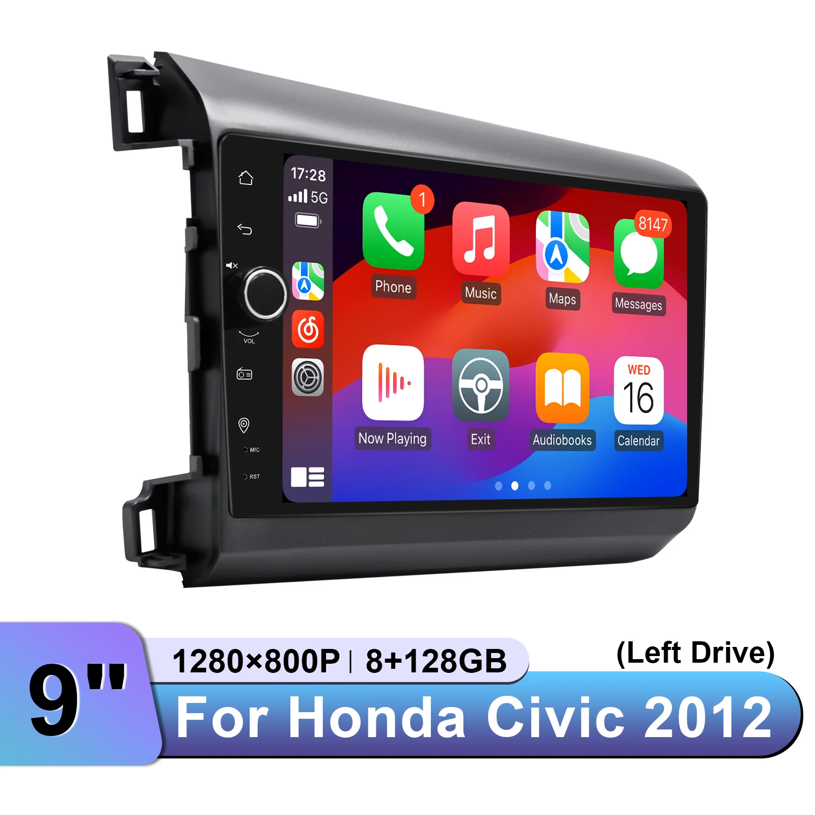 JOYING التوصيل والتشغيل 9 "أندرويد 13.0 راديو ستيريو للسيارة لهوندا سيفيك 2012 -2015 مشغل وسائط متعددة لاسلكي Carplay أندرويد السيارات