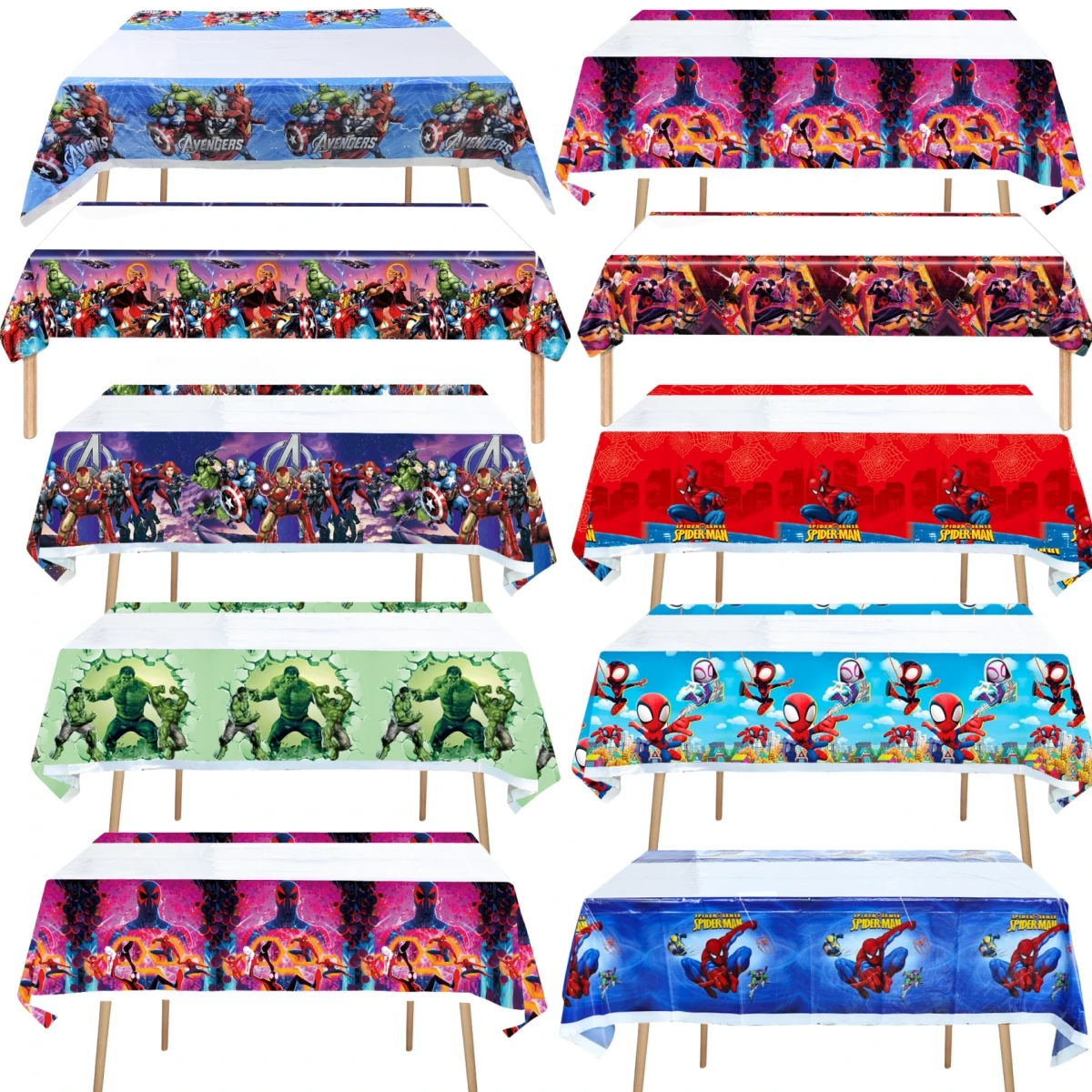 Cartoon SuperHero Spiderman Tablecloth Birthday Party Decoration Tableware Avengers Table Cover Baby Shower Boys Party Supplies