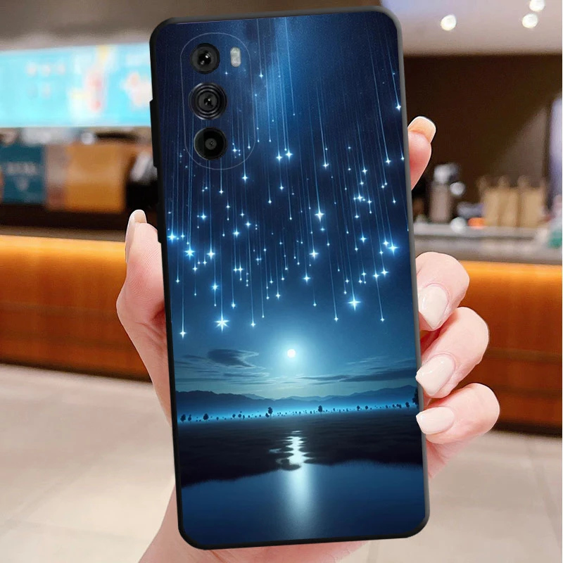 حافظة هاتف لهاتف موتورولا إيدج 50 40 برو 60 50 40 30 Ultra Neo Fusion Moto G Play G Stylus G Power G Moonlight Beach Scenery