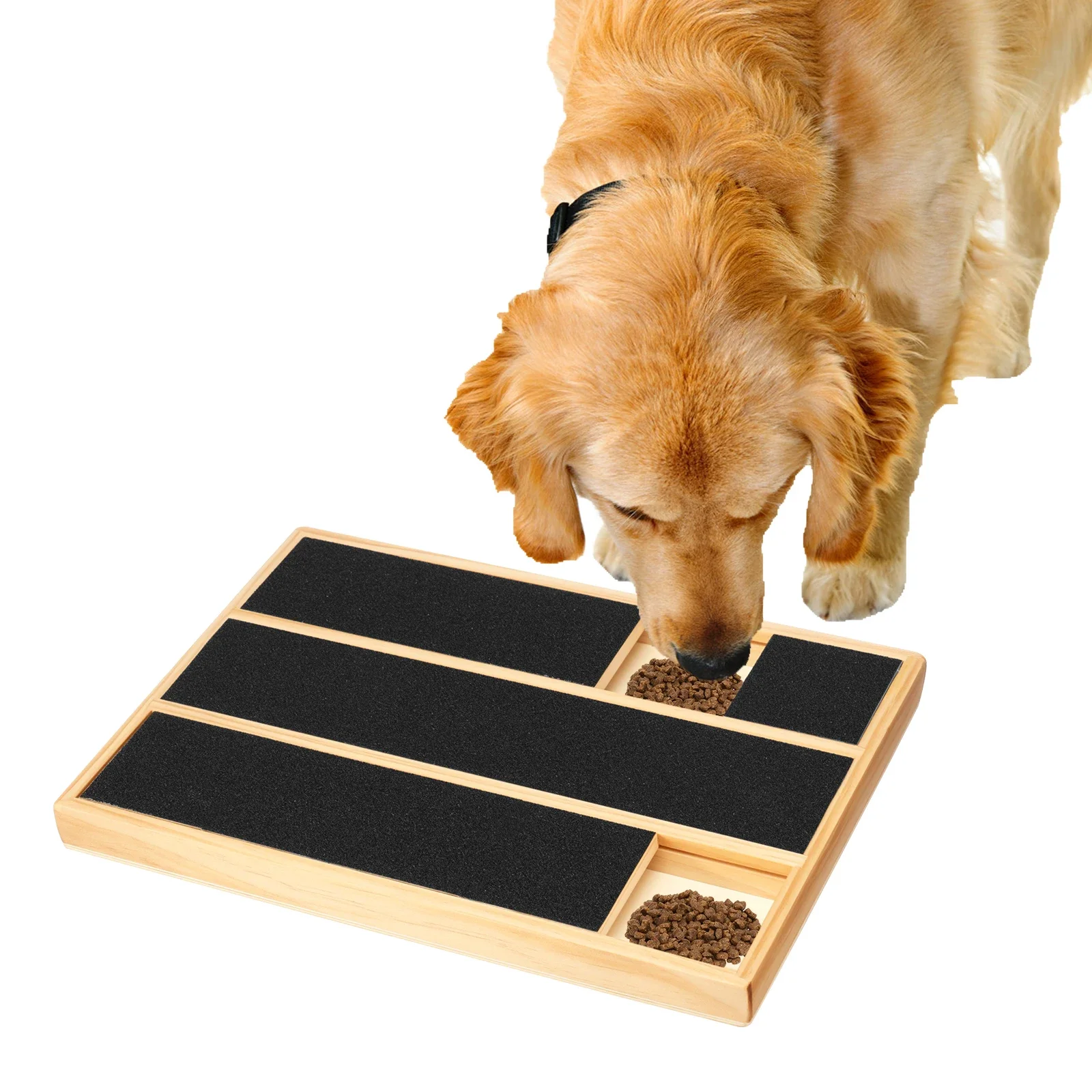 

Wooden Dog Nail Scratching Board Portable Puppy Nail File Toy Safe Puppy Claw Scratch Board with Treat Compartment for Dog Cat