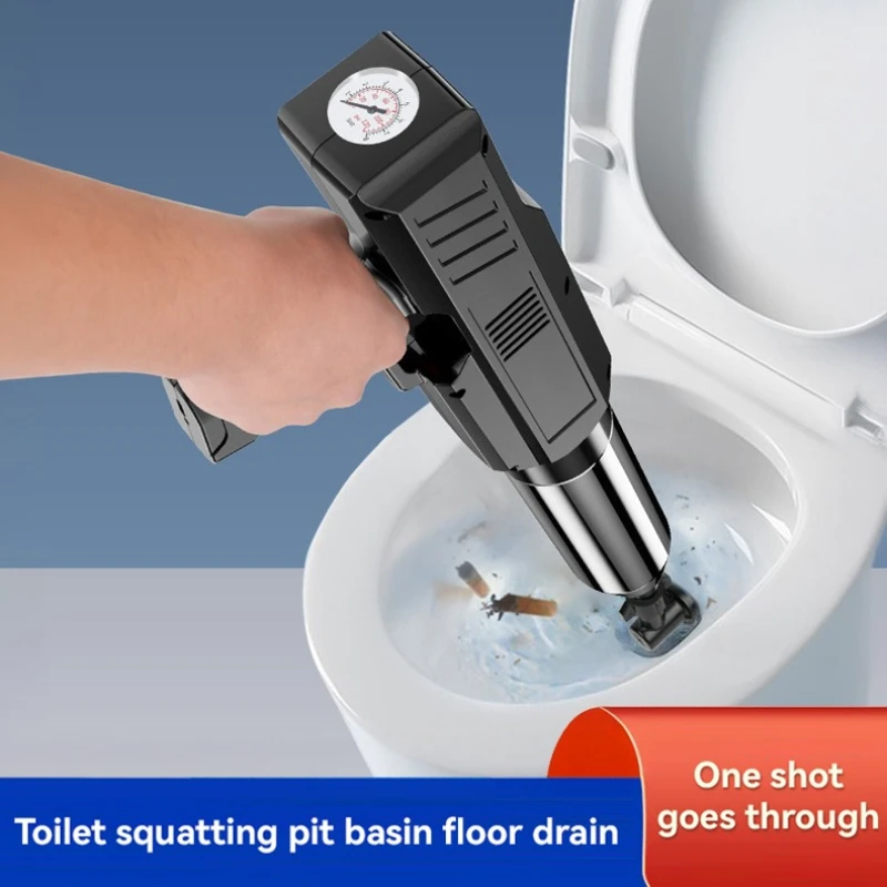 New Electric toilet unclogger high-pressure gas cannon tool for passing through the sewer floor drain toilet blockage special