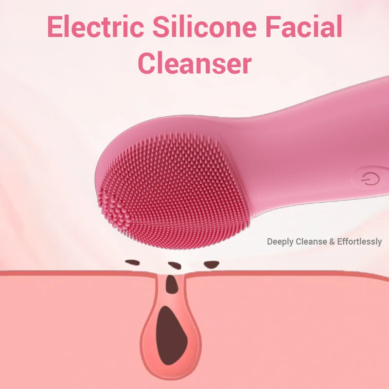 Electric Cleansing Brush Facial Cleanser Pore Cleanser Massager Deep Cleansing Brush Pore Blackhead Remover Skin Beauty Care