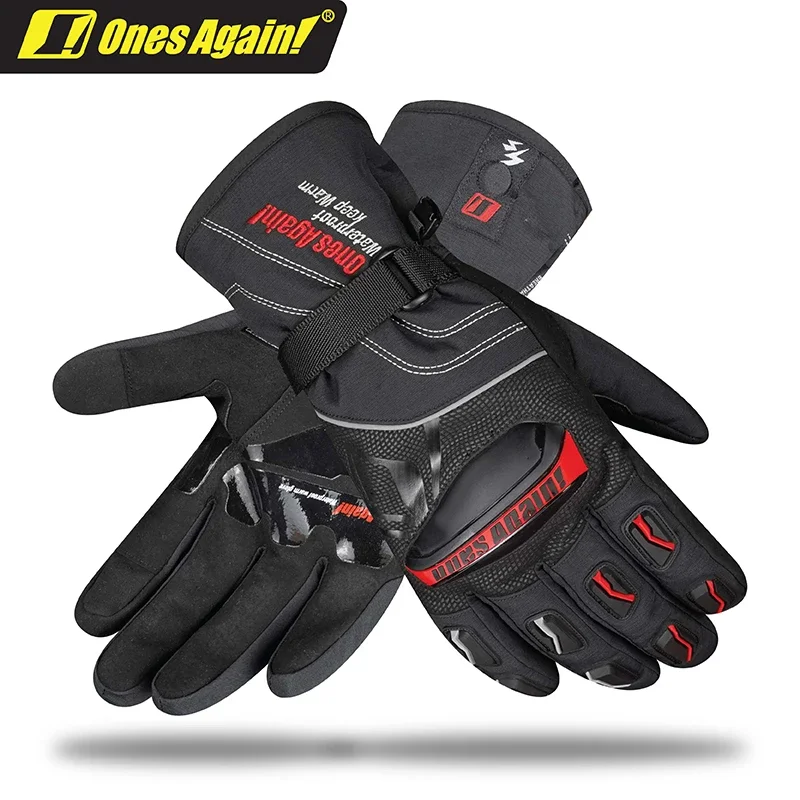 

Ones Again! Winter Warm Motorcycle Waterproof Gloves For Men Riding Long Motocross Windproof Rainproof Racing Racer Gloves Items