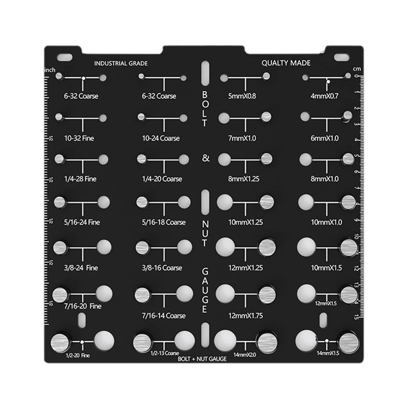 Thread Checkers,Bolt Identifier Board,Bolt And Screw Size Thread Gauge,Nut And Bolt Identifier Standard And Metric