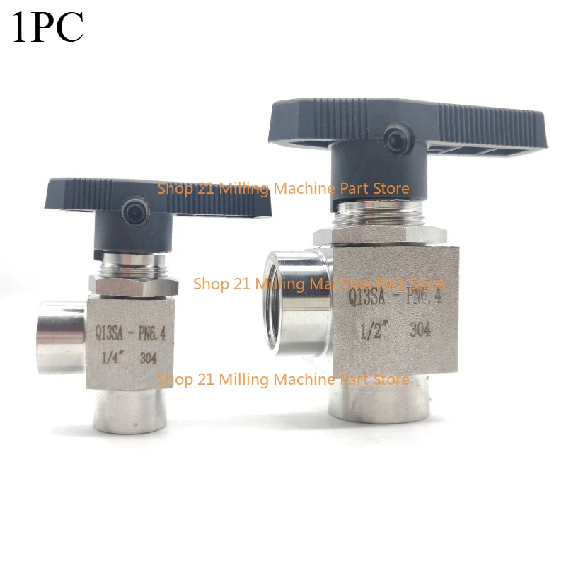 

1/8" 1/4" 3/8" 1/2" BSP NPT Female Shut Off Ball Valve 90 Degree Elbow 304 Stainless Water Gas Fuel Oil Propane Panel