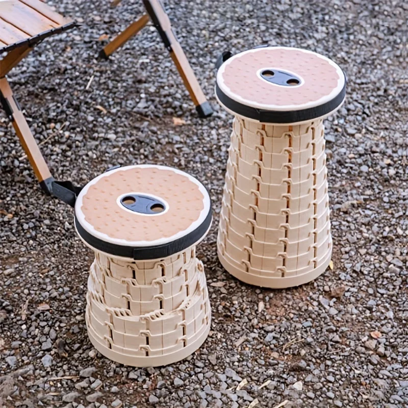 Outdoor folding stools, portable, travel adjustable and extendable chairs, soft rubber seats, street vendors, night markets