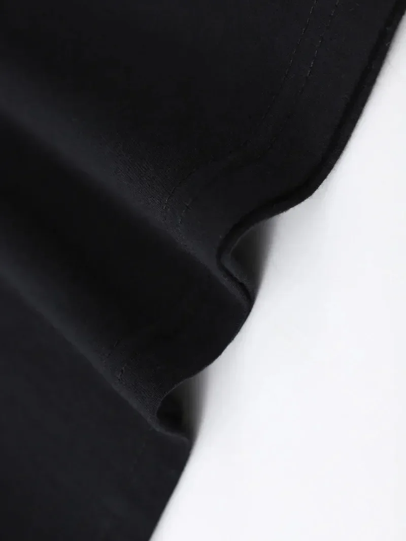 تي شيرت رجالي قطني بأكمام طويلة ورقبة دائرية كاجوال للمنزل قميص ناعم للربيع والخريف بلوفر رياضي أساسي فضفاض #4