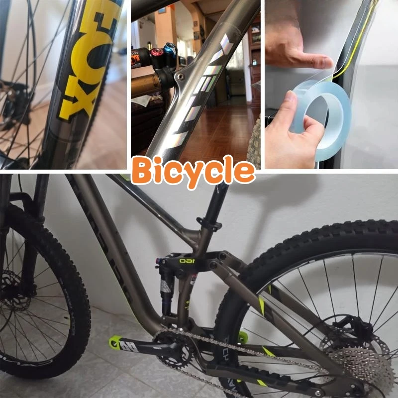 Bike Frame Protection Stickers, Nano Tape, Auto Bumper, Car Door Edge Guards Strips, Clear Wear Surface Tapes, DIY Film Tool, 3m, 10m