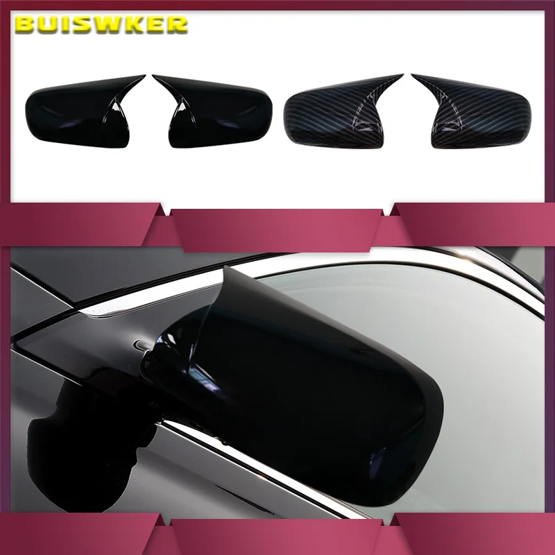 

For Toyota Mark X Reiz 2005-2007 Rearview Side Mirror Cover Wing Cap Car Exterior Door Rear View Case Trim Carbon Fiber Caps