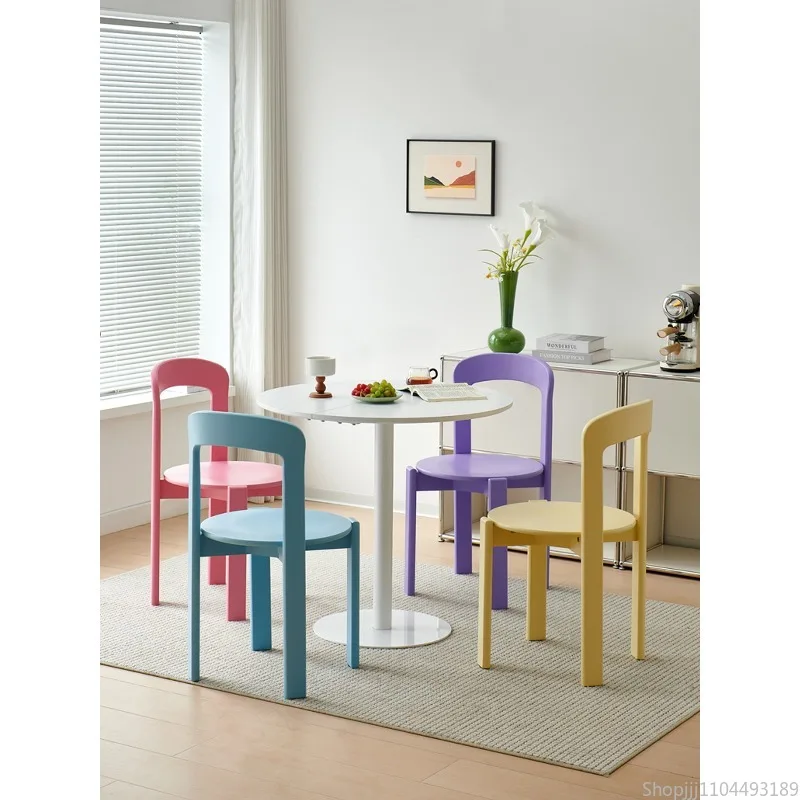 كراسي تناول الطعام المستديرة المصنوعة من الخشب الصلب الاسكندنافي بتقنية عازمة بالبخار وتصميم مريح وأثاث المطبخ الاسكندنافي كرسي المطعم