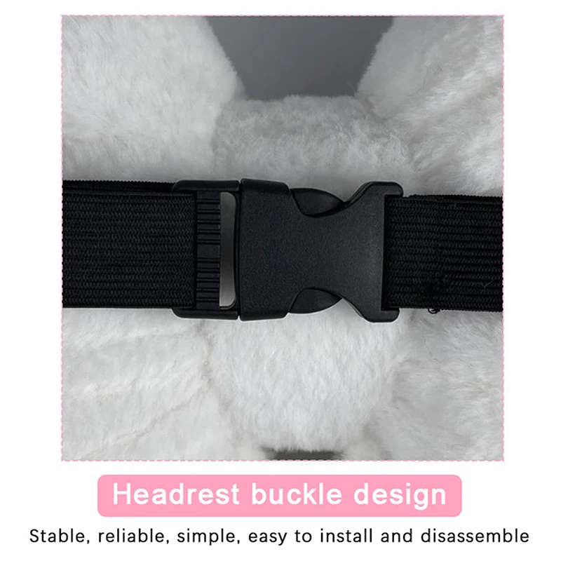 Bowknot Car Headrest Pillow Lovely Auto Seat Head Support Neck Protector Cushion Plush Automobiles Lumbar Rest Car Kits