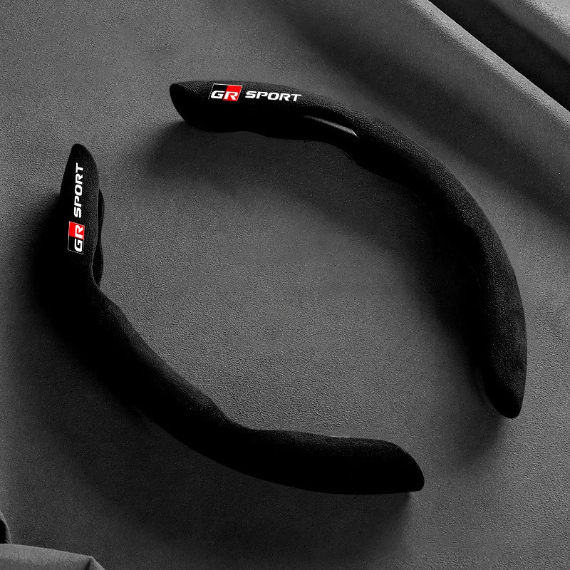 Cubierta de refuerzo para volante de coche, Protector de dirección Interior antideslizante para Toyota GR Sport Gazoo Racing RAV4 Mirai Copen Hilux