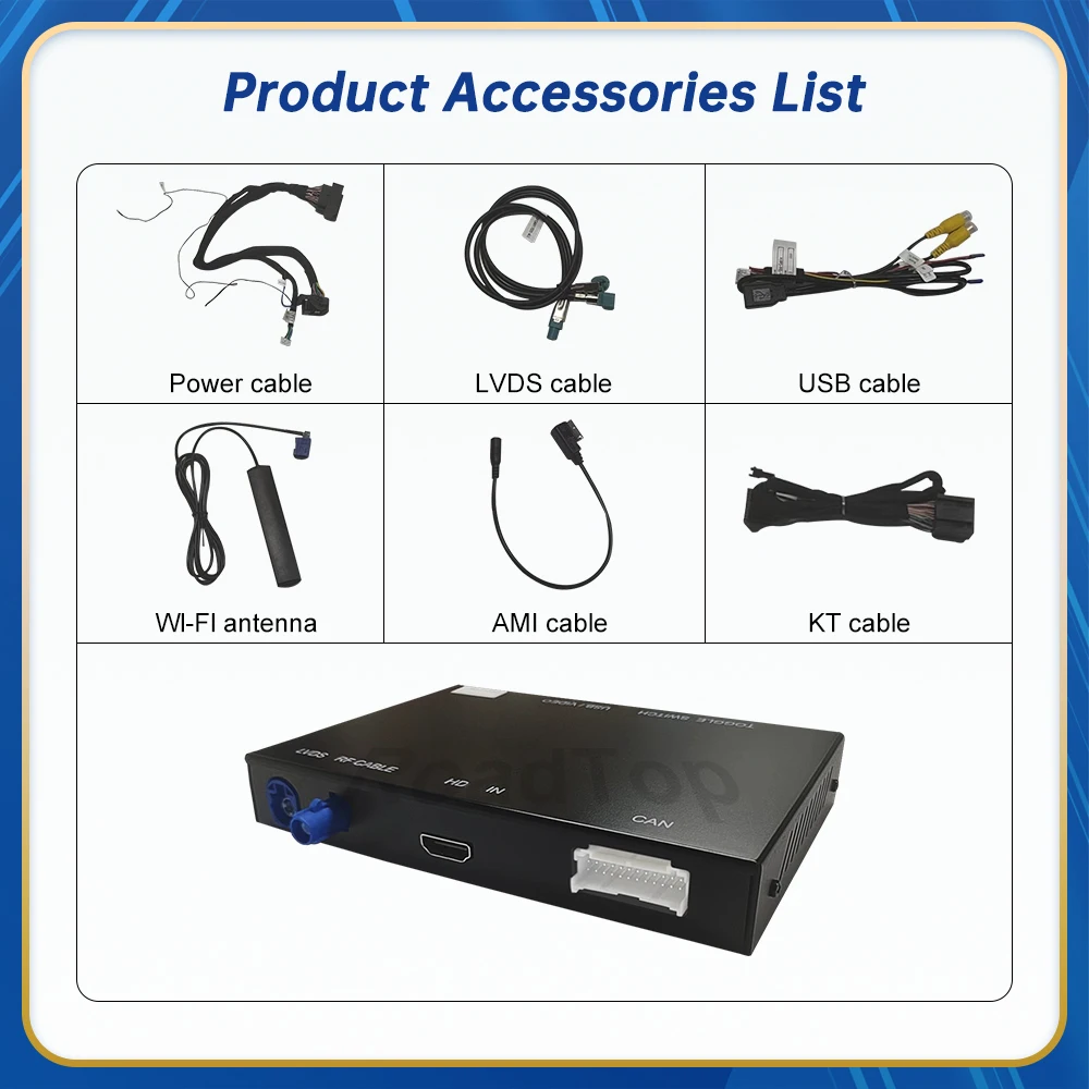 Road Top Nirkabel Android Auto untuk Mobil Audi A4 A5 2016-2019 Antarmuka Carplay Mirror Link Air Play