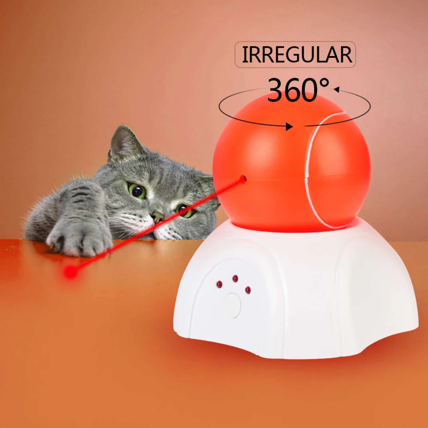 Interactive and High-Quality Exciting Automatic 360-Degree Rotating Laser Ball Toy for Pets - Smart Cat Toy for Stimulating Play