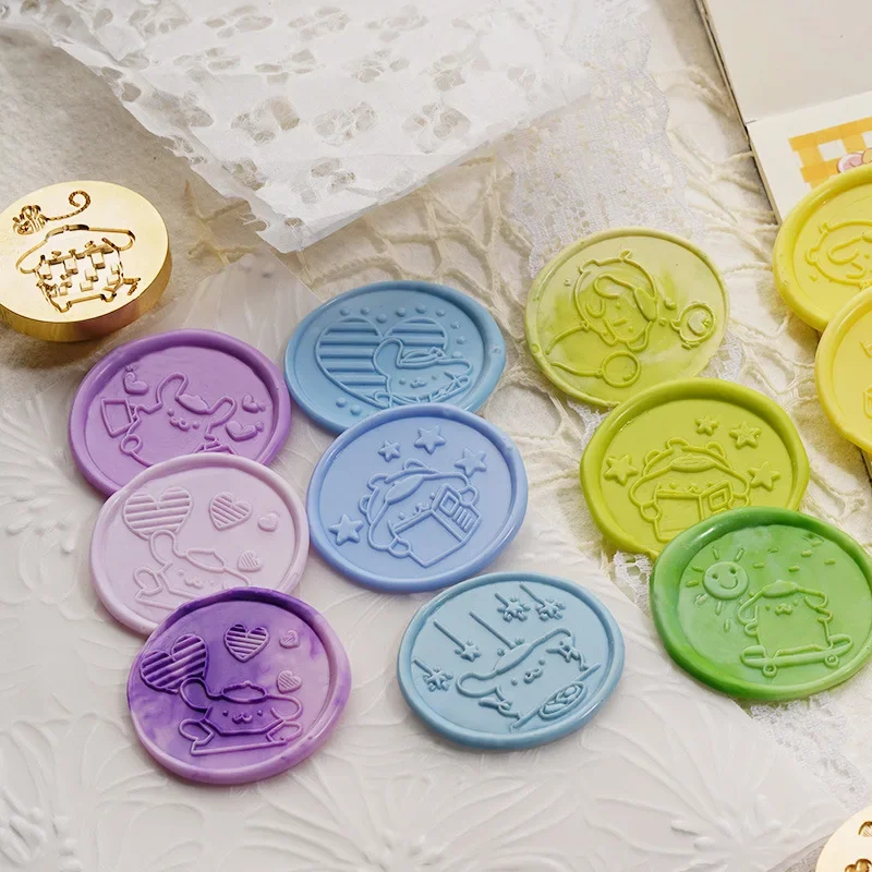 

Cartoon Dog Fire Paint Wax Seal Stamps Cartoon Pudding Dog Stamp Scrapbooking Crafts Supplies DIY Blessing Letter Decoration