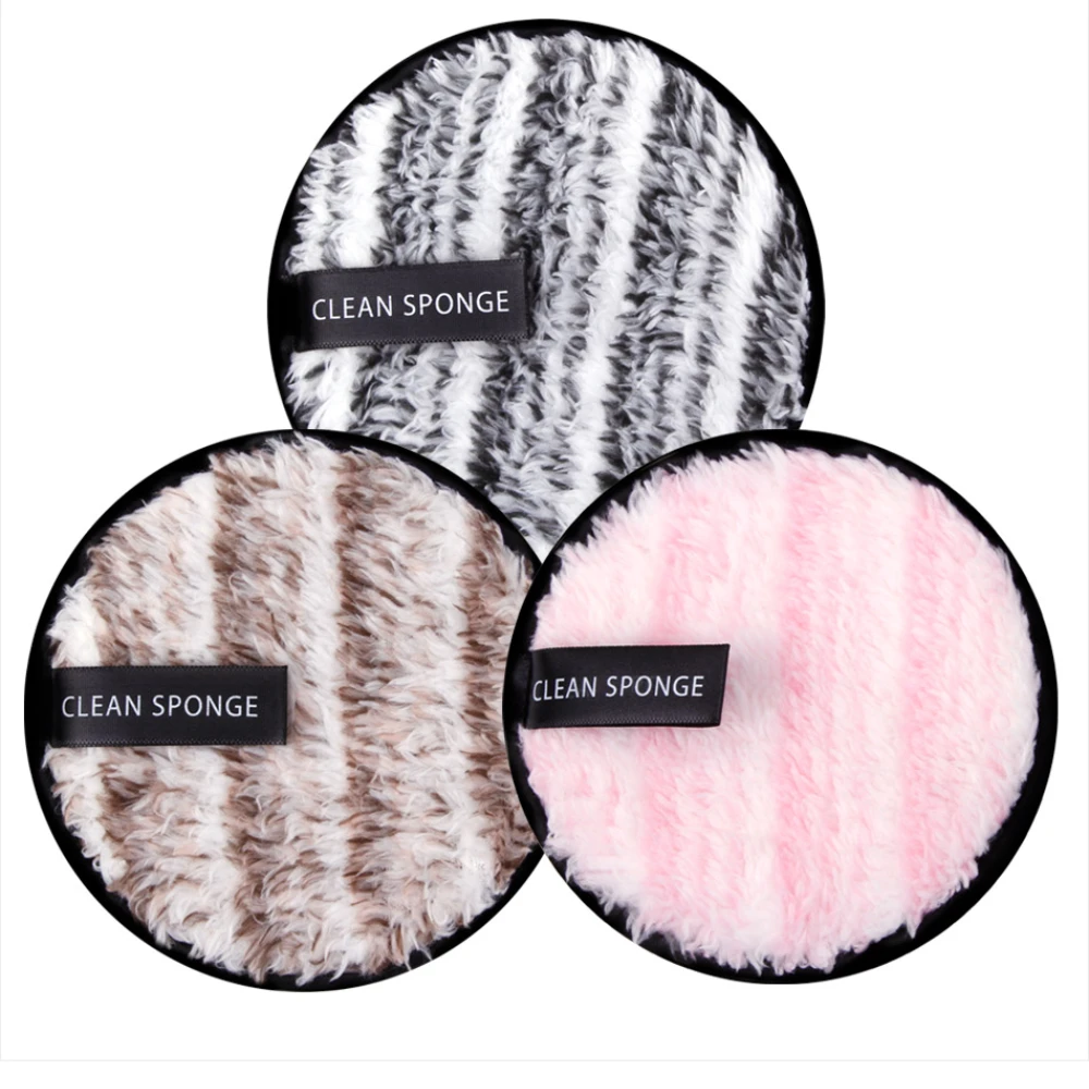 3Pcs Make Up Remover Pads Reusable Cotton Wipes Microfiber Washable MakeUp Towel Face Cleansing Sponge Cosmetics Skin Care Tools