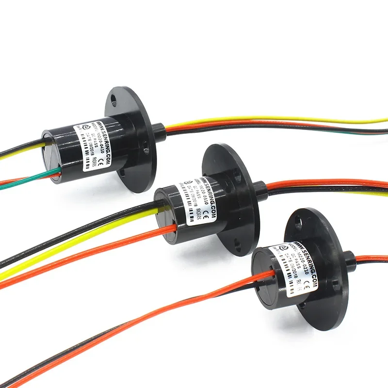 5A/10A/15A/30A conductive slip rings, with 2/3/4/6/8/12 channels, OD 12.5MM/15.5MM/22MM/30MM, 360°  Electrical RotaryJoint