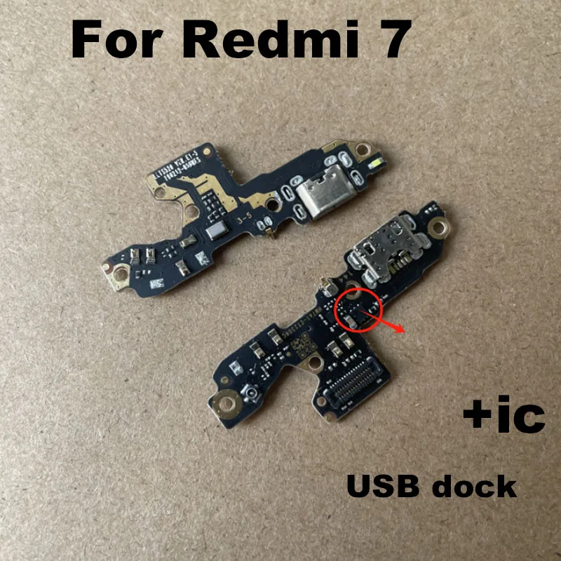 For Xiaomi Redmi 7 USB Charging Dock Port Mian Mother Mic Microphone Fast Connector Board Flex Cable Parts Replacement