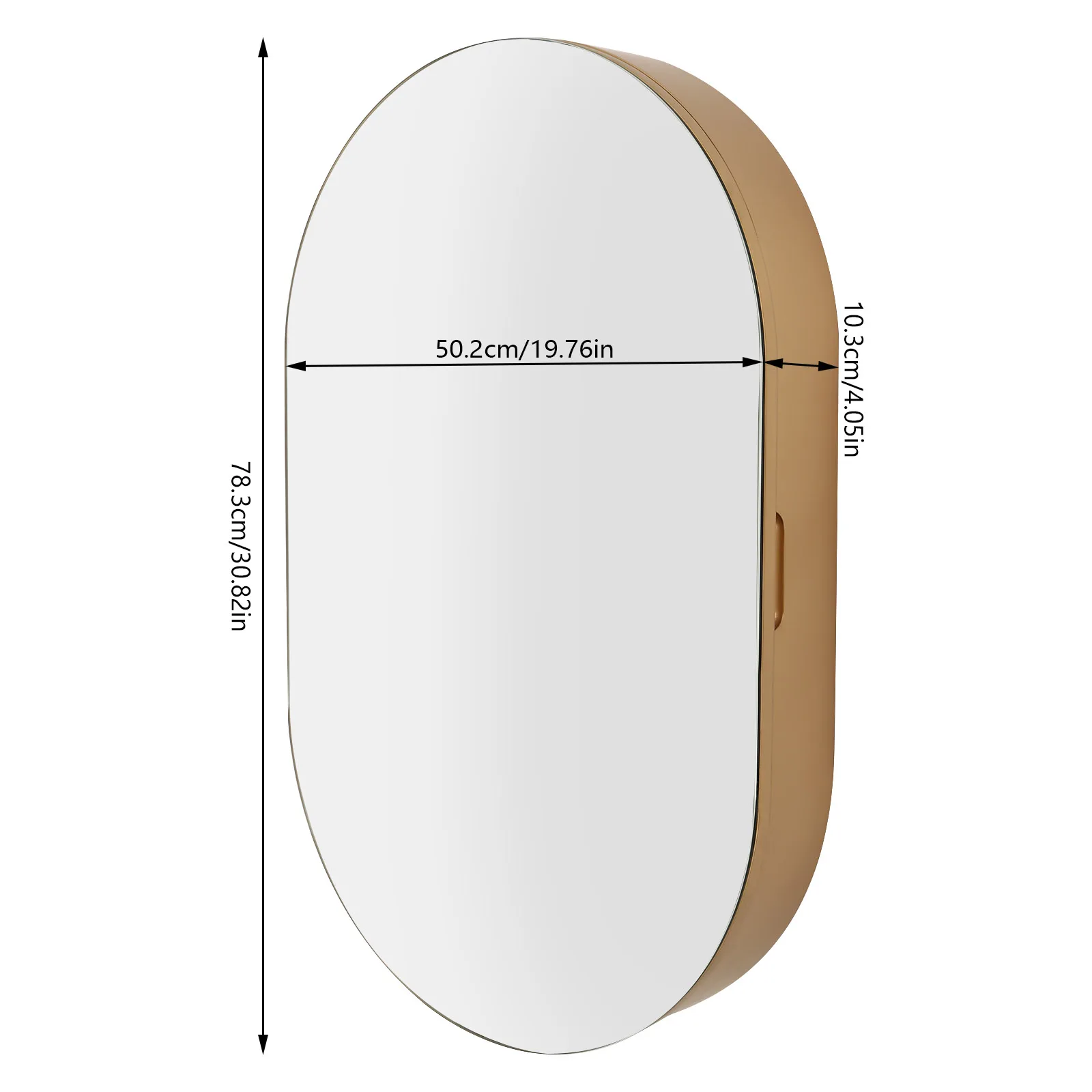 Oval Cabinet Mirror with Bathroom Wall Storage for Stylish Organization