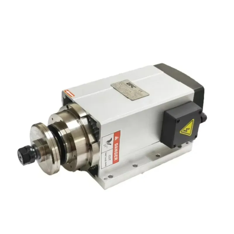 5.5KW  Square Air Cooled High Efficiency CNC Spindle Motor 6000 Rpm Inverter Control 220V 380V High Speed Er20 Wood