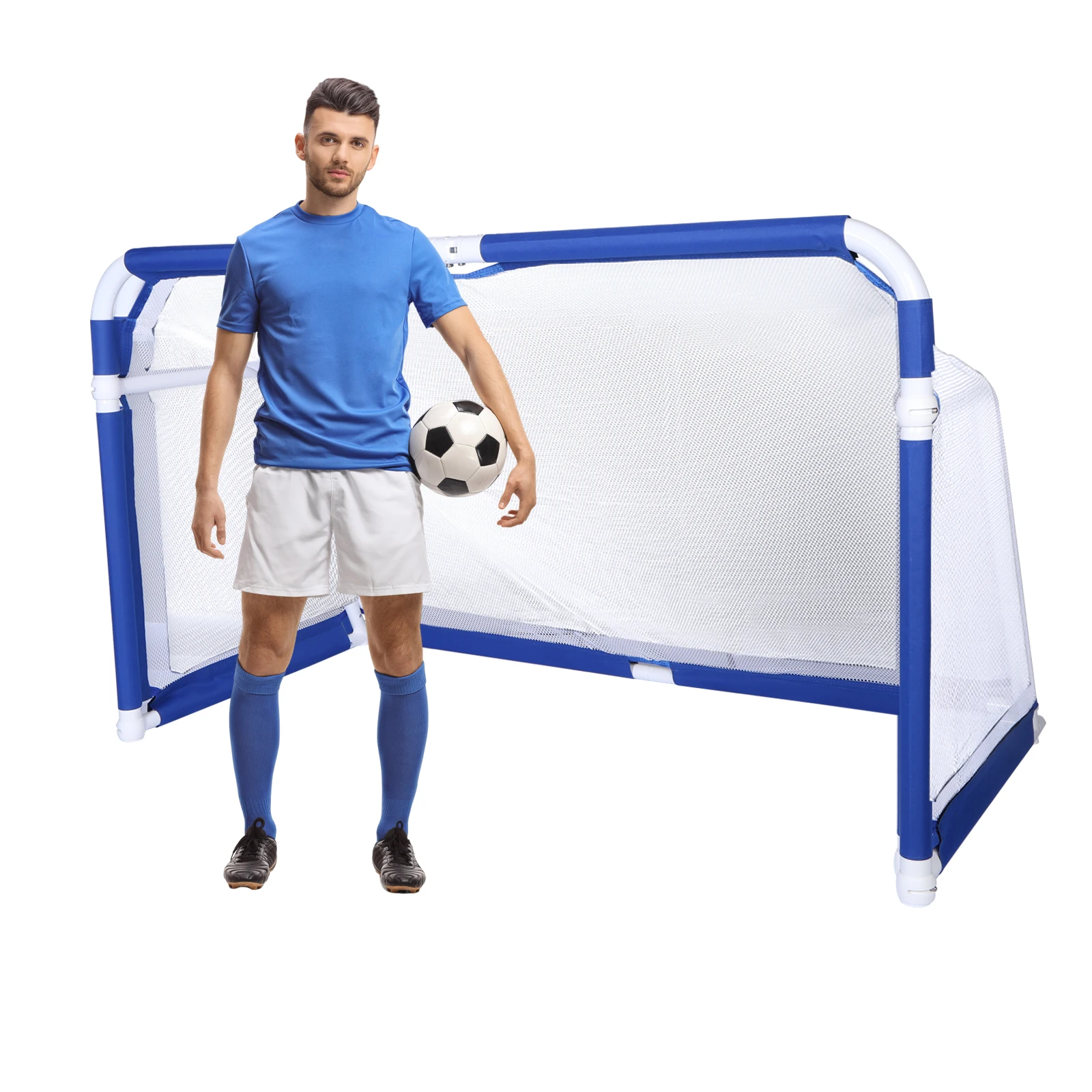 شبكة كرة قدم محمولة قابلة للطي، شبكة كرة قدم قابلة للطي للأطفال والشباب لتدريب كرة القدم في الهواء الطلق