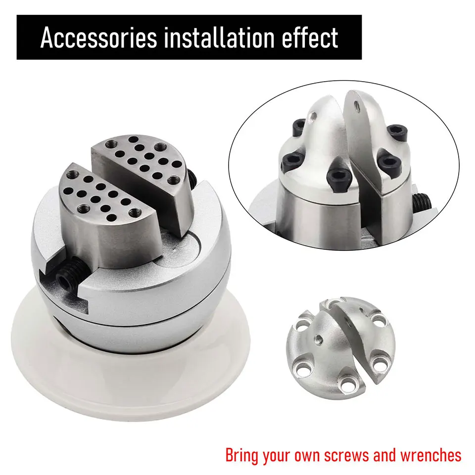 Professional 3-Inch Ball Vise | 360° Rotating Jewelry Engraving and Setting Tool, Standard Engraving Block