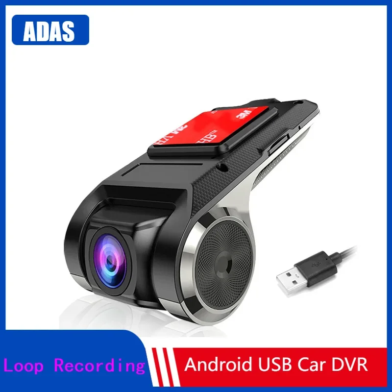 Car Dash Cam USB HD 1080P 170° Camera Recorder ADAS Dash cam for Android Player GPS Navigation DVR Auto Recorder Night Version