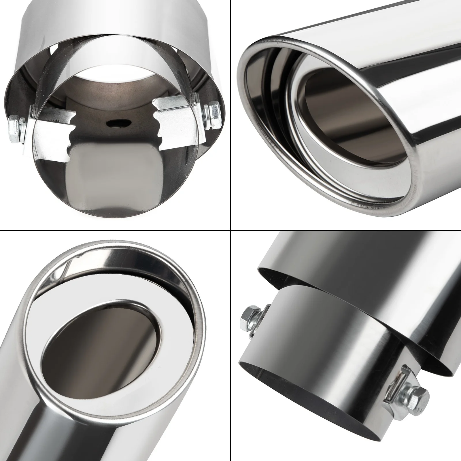 طرف ماسورة العادم الخلفي الذيل الحلق الخمار الفولاذ المقاوم للصدأ لنيسان ألتيما 2018 #4