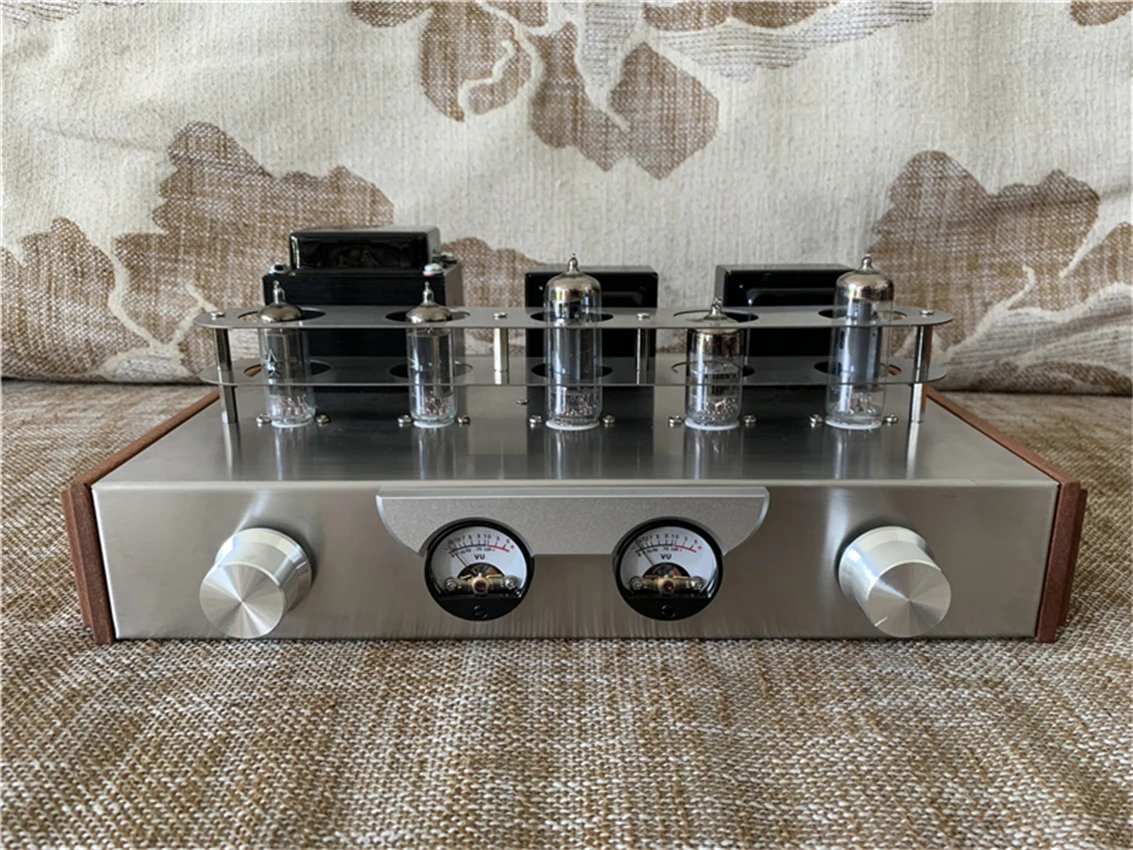 Double UV Meter Header Display HiFi Amplifier EH 6n1n Tube Amplifier Double 6Z4  Tube Rectifier With Bluetooth