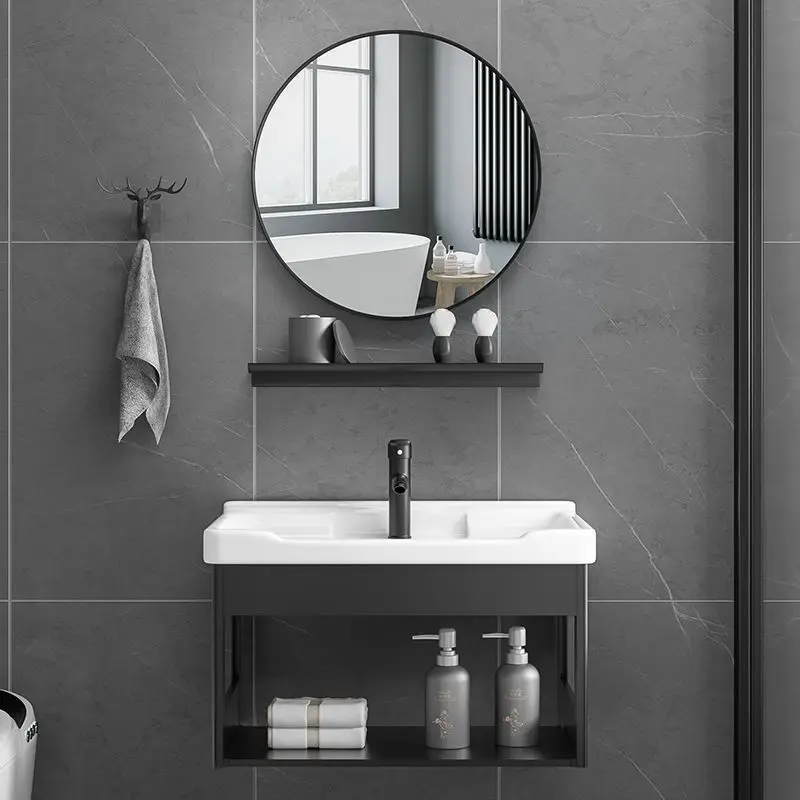 Small wash basin Bathroom Wash basin Pool Simple small apartment household  washbasin cabinet combination Customizable